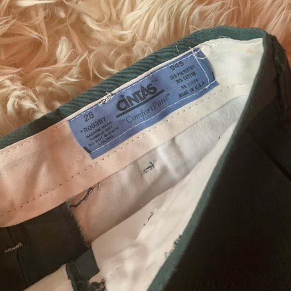 Vintage Cintas Work Pants, Green, Size 26 - Picture 3 of 6